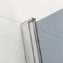 Shower Bath Screen with Smoked Mirrored Panel - H1400 x W850mm