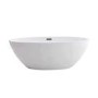 Alvor Matt White Oval Double Ended Freestanding Bath Chrome Waste & Overflow - 1500 x 720mm