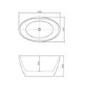 Alvor Matt White Oval Double Ended Freestanding Bath Chrome Waste & Overflow - 1500 x 720mm