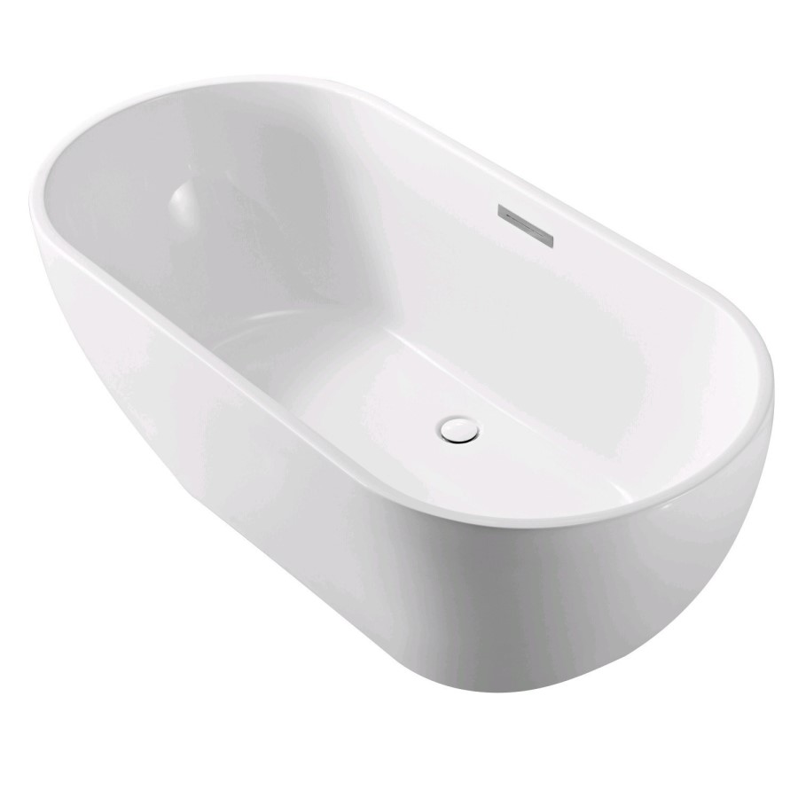 Lago Luxury Freestanding Bath in Matt White - L1500 x W720mm