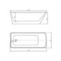 Freestanding Bath with Bath Bridge - L1700 x W780mm - Manhattan