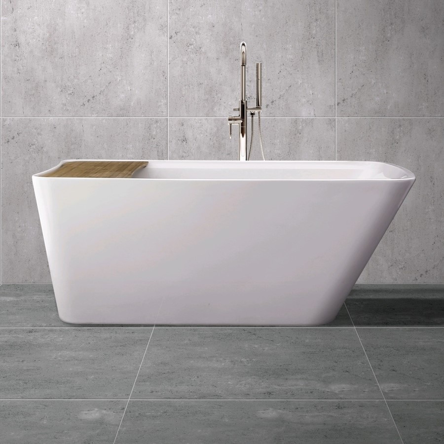 1500 x 780 Freestanding Bath with Bath Bridge - Manhattan Range