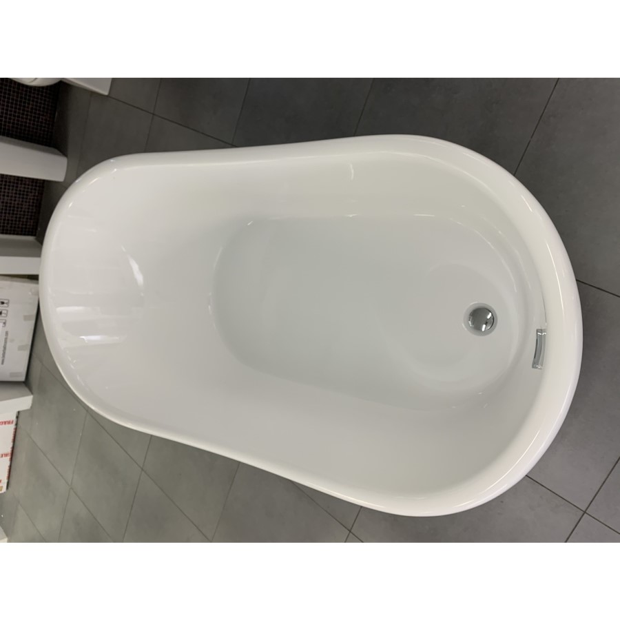 Metropolitan Black & Gold Double Ended Freestanding Bath - L1676 x W900mm