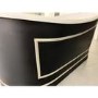 Metropolitan Black & Gold Double Ended Freestanding Bath - L1676 x W900mm