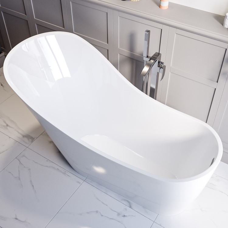 Freestanding Single Ended Slipper Bath 1520 x 715mm - Newport