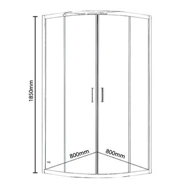 800mm Quadrant Shower Enclosure- Vega