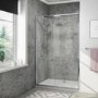 Sliding Shower Door 1000mm - 4mm Glass - Vega Range