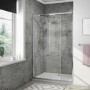 Sliding Shower Door 1000mm - 4mm Glass - Vega Range