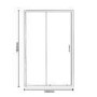 Sliding Shower Door 1000mm - 4mm Glass - Vega Range