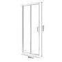 Bi-Fold Shower Door 800 - 4mm Glass - Vega