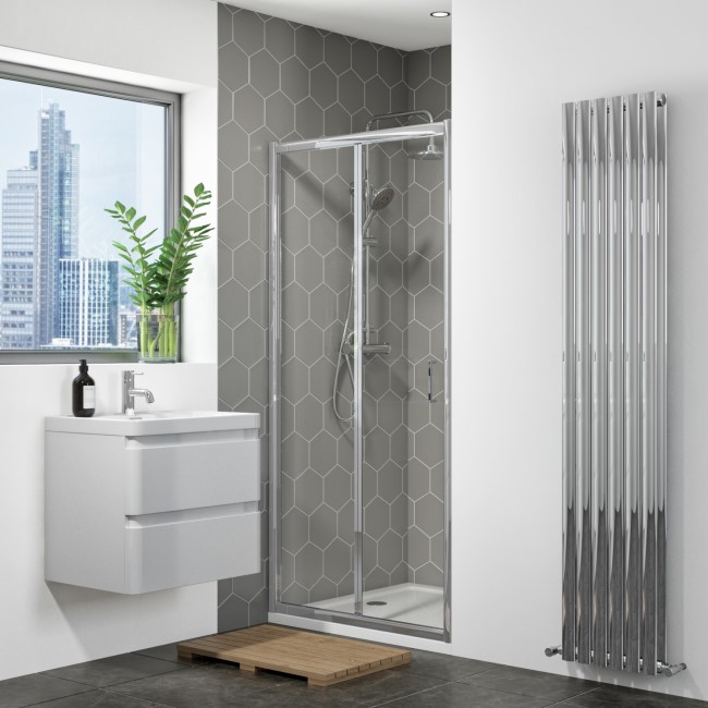 Bi-Fold Shower Door 900mm - 4mm Glass - Vega Range