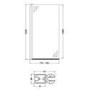 Straight Hinged 1435 x 790 Bath Screen 6mm