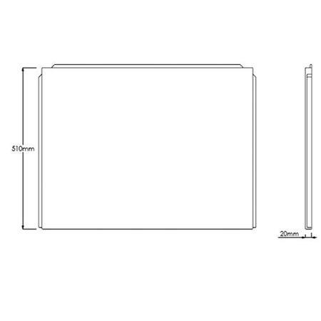 L Shaped Bath End Panel - W700mm x H510mm