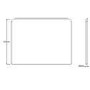 L Shaped Bath End Panel - W700mm x H510mm