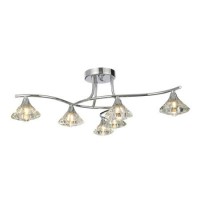 Reena 6 Light Flush Ceiling Light Chrome