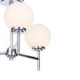 Porto 3 Light Semi-Flush Chrome and Opal