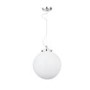 Single Light Pendant Lamp Chrome and Opal - Porto