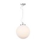Single Light Pendant Lamp Chrome and Opal - Porto