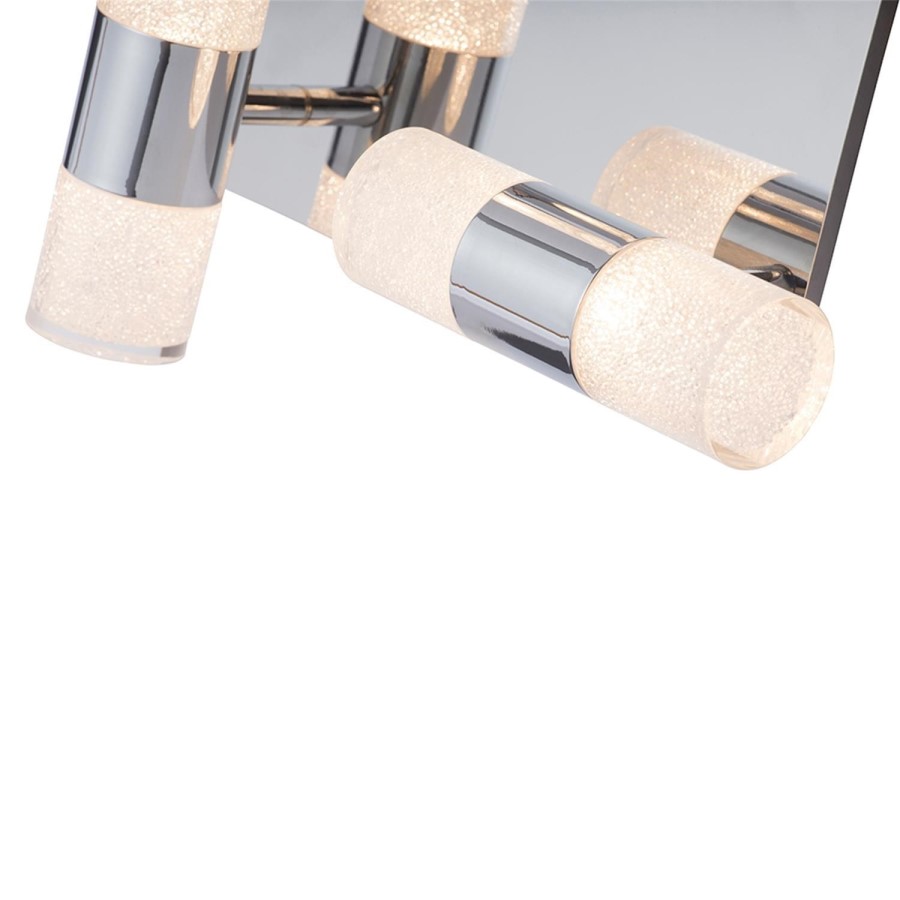 Oslo Crackle 8 light Plate LED Chrome Light