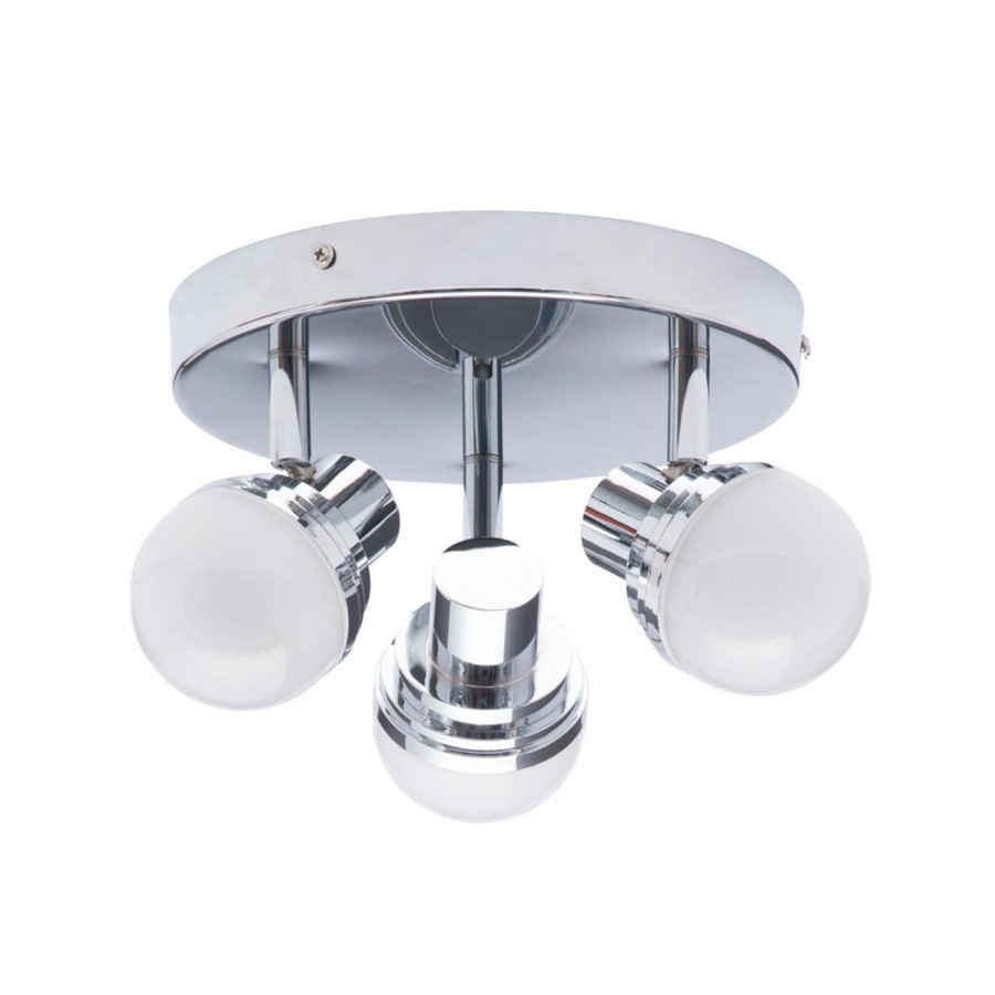 Milan Deco 3 light LED Plate Chrome