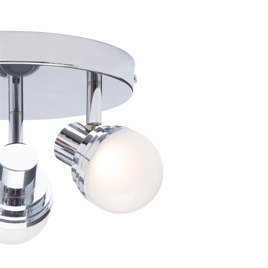 Milan Deco 3 light LED Plate Chrome