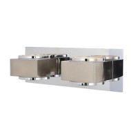 Indus Double Chrome Glass Wall Light