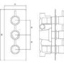 Premier Quest Triple Thermostatic Shower Valve