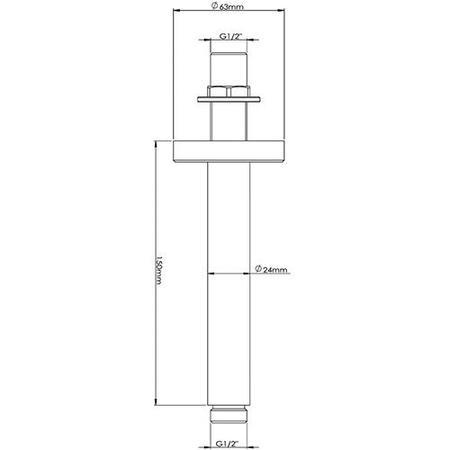Hudson Reed Fixed Square Shower Head 400 mm