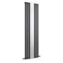 Hudson Reed Revive Single Panel MIrrored Designer Radiator Anthracite -  1800 x 499mm
