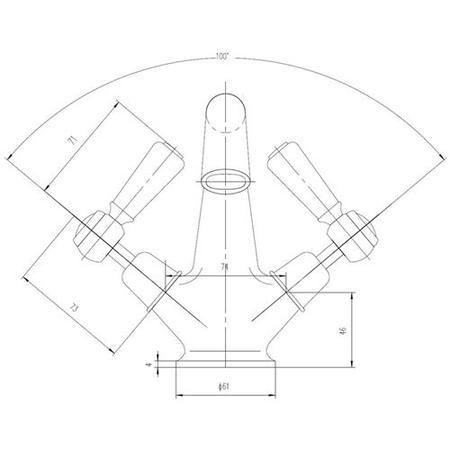 Hudson Reed Black Topaz Lever Mono Basin Mixer with Hexagonal Collar