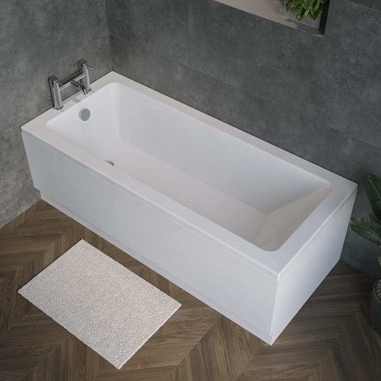 Rutland Square Single Ended Bath - 1600 x 700mm