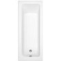 1800 Single Ended Square Bath with Matt White Bath Front & End Panel 