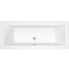 1700 x 750 Chiltern Double Ended Square Bath with Front Panel and Aqua Bath Filler