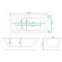 Chiltern Square Double Ended Bath - 1800 x 800mm