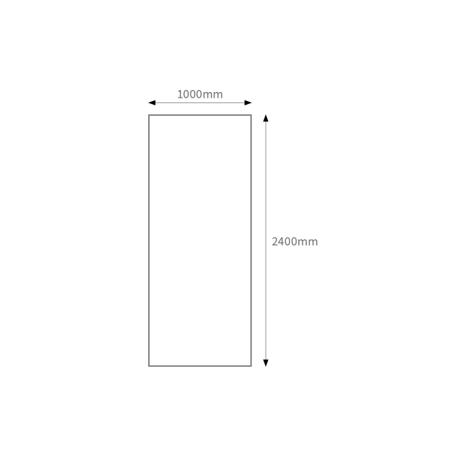 White Granite PVC Shower Wall Panel - 2400 x 1000mm