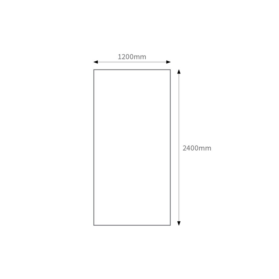 White Arctic PVC Shower Wall Panel - 2400 x 1200mm