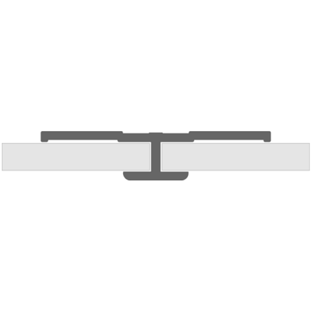 Straight Joint Profile PVC - Chrome Metallic