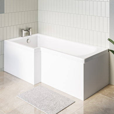 Freestanding Back to Wall Double Ended Bath 1650 x 780mm - Manilla