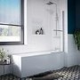P Shape Shower Bath Right Hand 1500 x 800mm - Portland