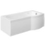 Portland Right Hand P Shape Shower Bath - 1700 x 850mm