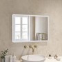 Rectangular Heated Bathroom Mirror with Lights 500 x 700mm - Ariel