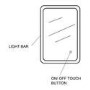 Rectangular LED Heated Bathroom Mirror 500 x 700mm - Ariel