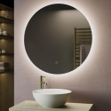 BeBa_24919 Round Backlit Heated Bathroom Mirror with Lights 800mm - Luna