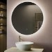 Round Backlit Heated Bathroom Mirror with Lights 800mm - Luna