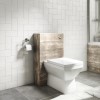 500mm Wood Effect Back to Wall Toilet Unit Only - Ashford