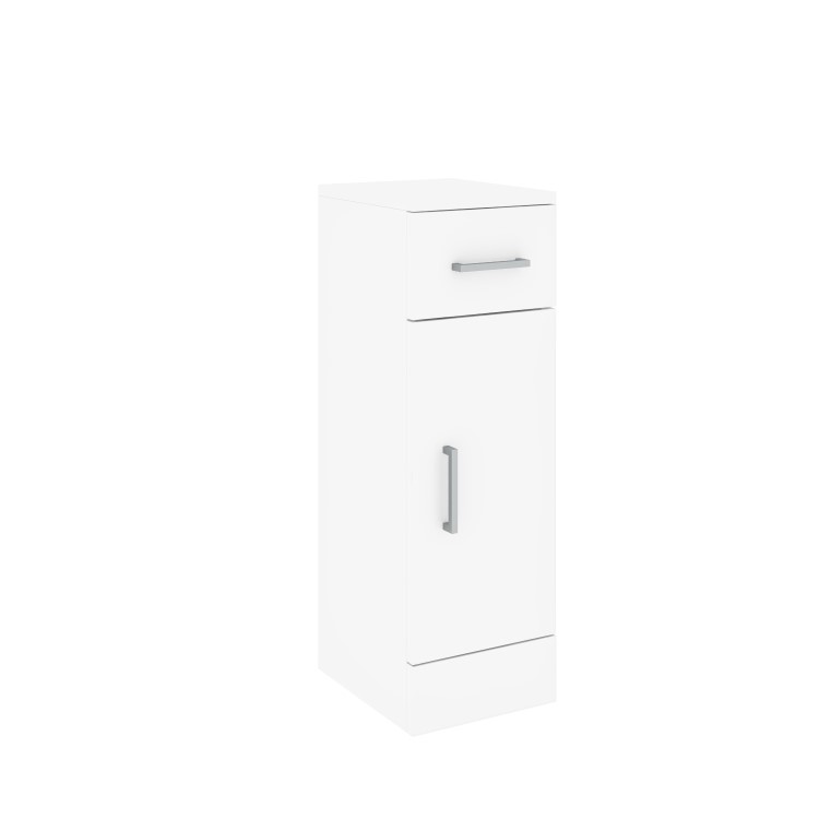 White Freestanding Storage Cabinet 250mm - Classic