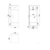 White Freestanding Storage Cabinet 250mm - Classic