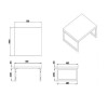 800mm White Countertop Basin Shelf Only - Lund