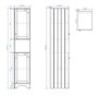 Grey Freestanding Tall Bathroom Cabinet 350mm - Baxenden