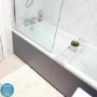 1700mm Wooden Matt Grey Bath Front Panel - Baxenden